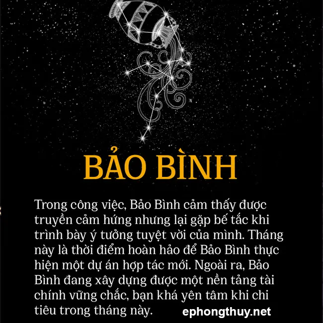 Vận may của cung Bảo Bình trong tháng 4