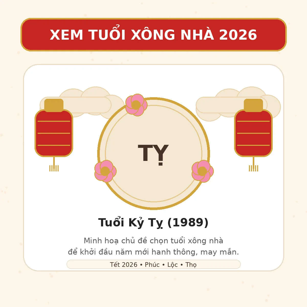 XEM TUỔI XÔNG NHÀ 2027 cho tuổi Kỷ Tỵ 1989